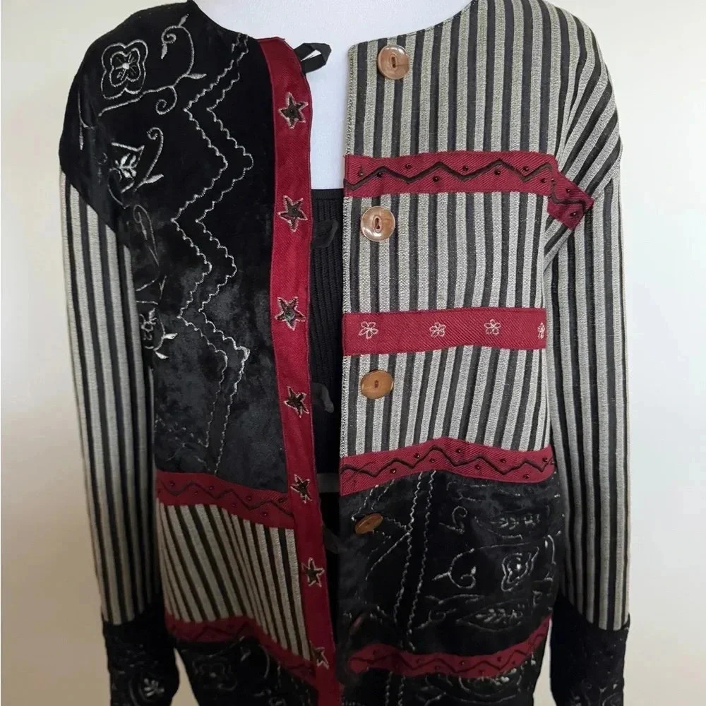 Vintage Brownstone Studio Patchwork Jacket Size L… - image 3
